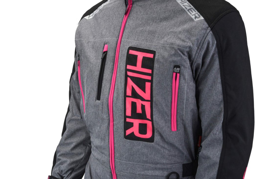 Комбинезон для снегохода (женский) HIZER #4 black-gray (текстиль) (S)