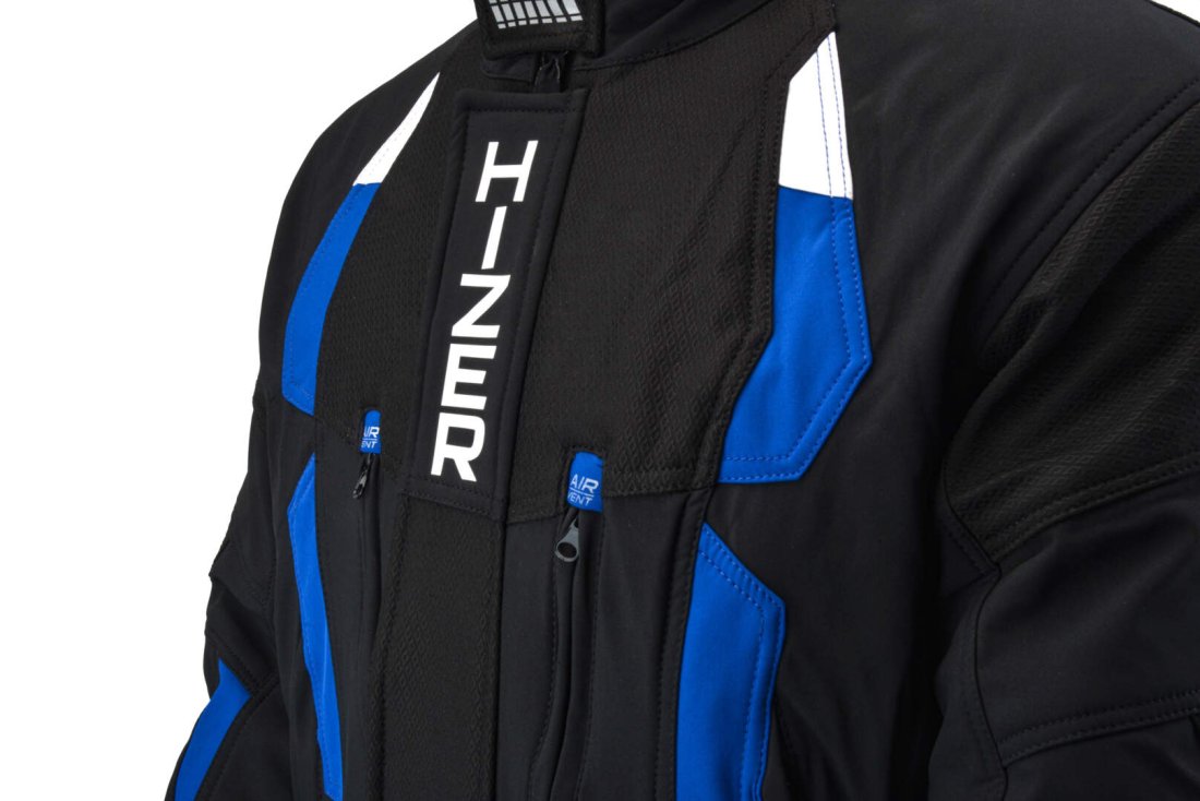 Куртка для снегохода HIZER #2 black-blue (текстиль) (M)