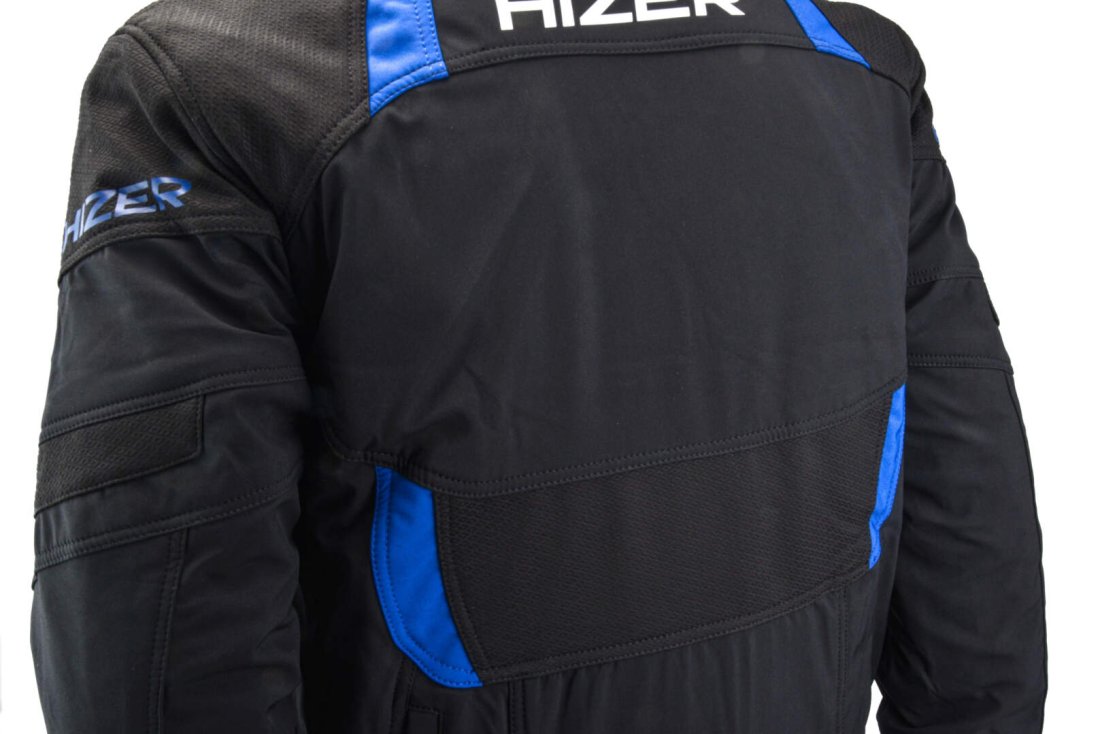 Куртка для снегохода HIZER #2 black-blue (текстиль) (M)